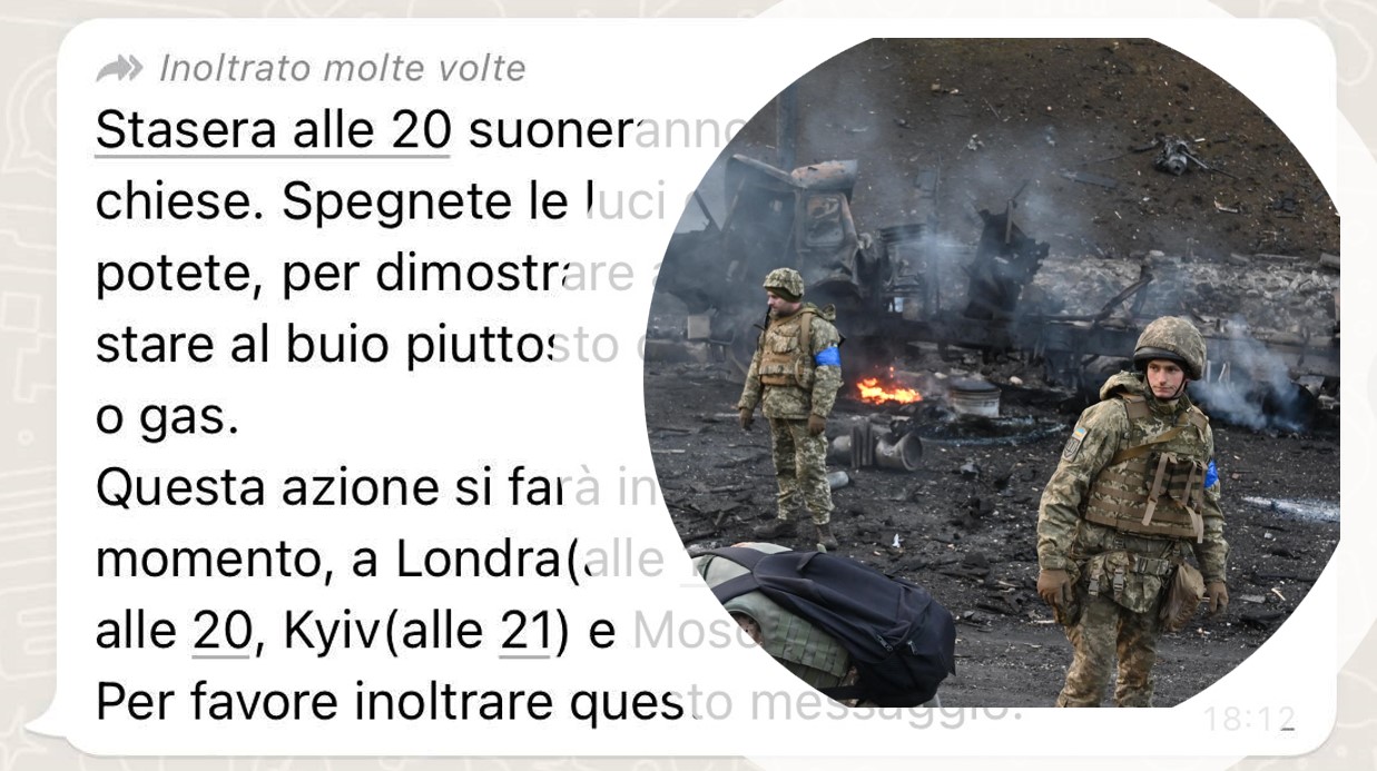 catena social contro la guerra in ucraina