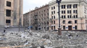 Immagini di Kharkiv bombardata