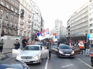 manifestazione pro russia in serbia