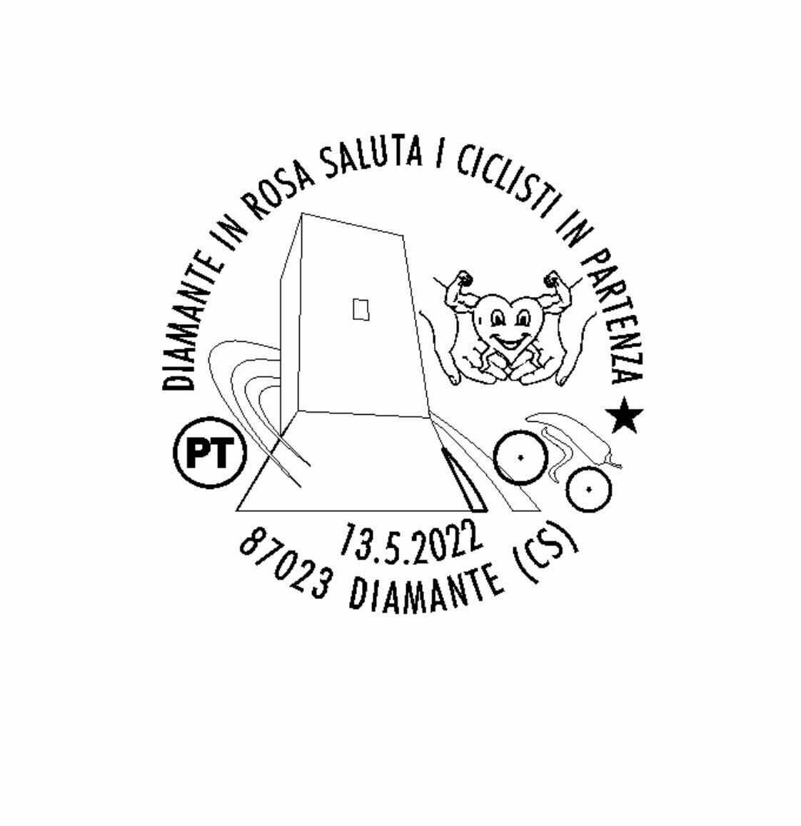 Annullo filatelico Giro d’Italia a Diamante