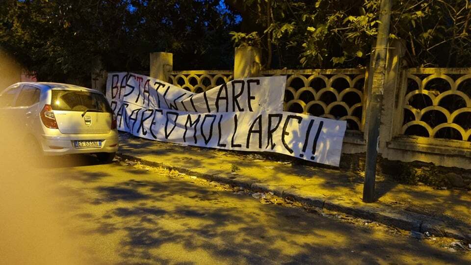 Striscione Gallo Reggina