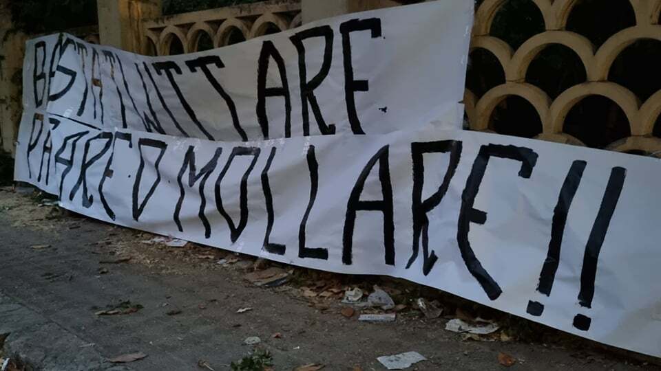 Striscione Gallo Reggina