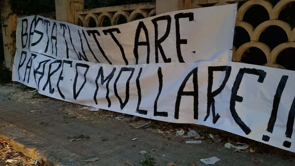 Striscione Gallo Reggina