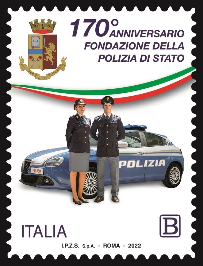 francobollo polizia di Stato