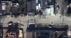 mappa satellitare corpi bucha