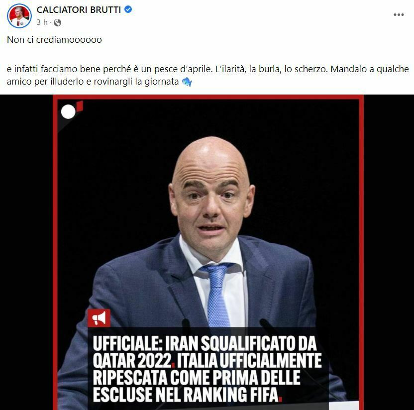 pesce d'aprile italia ripescata ai mondiali