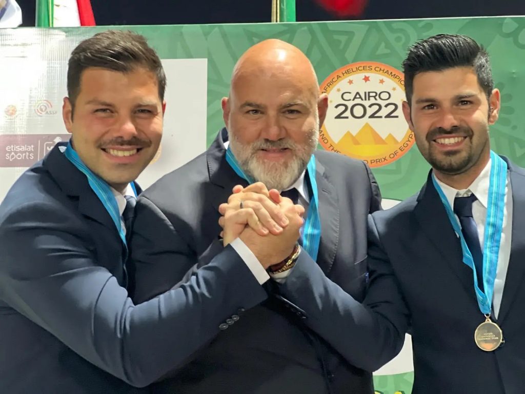 Antonio Passalacqua con il fratello Mino e Alessandro Nicotra