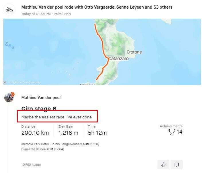 Mathieu van der Poel Palmi la tappa più facile che ho corso