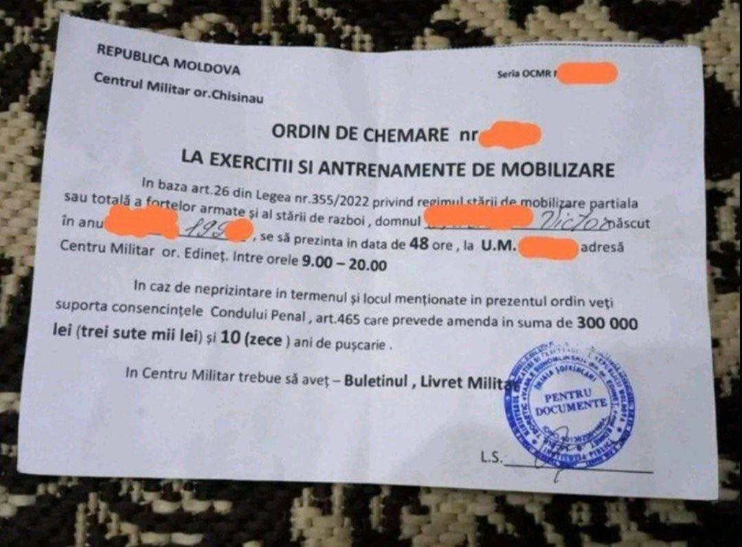 Moldavia coscrizione uomini