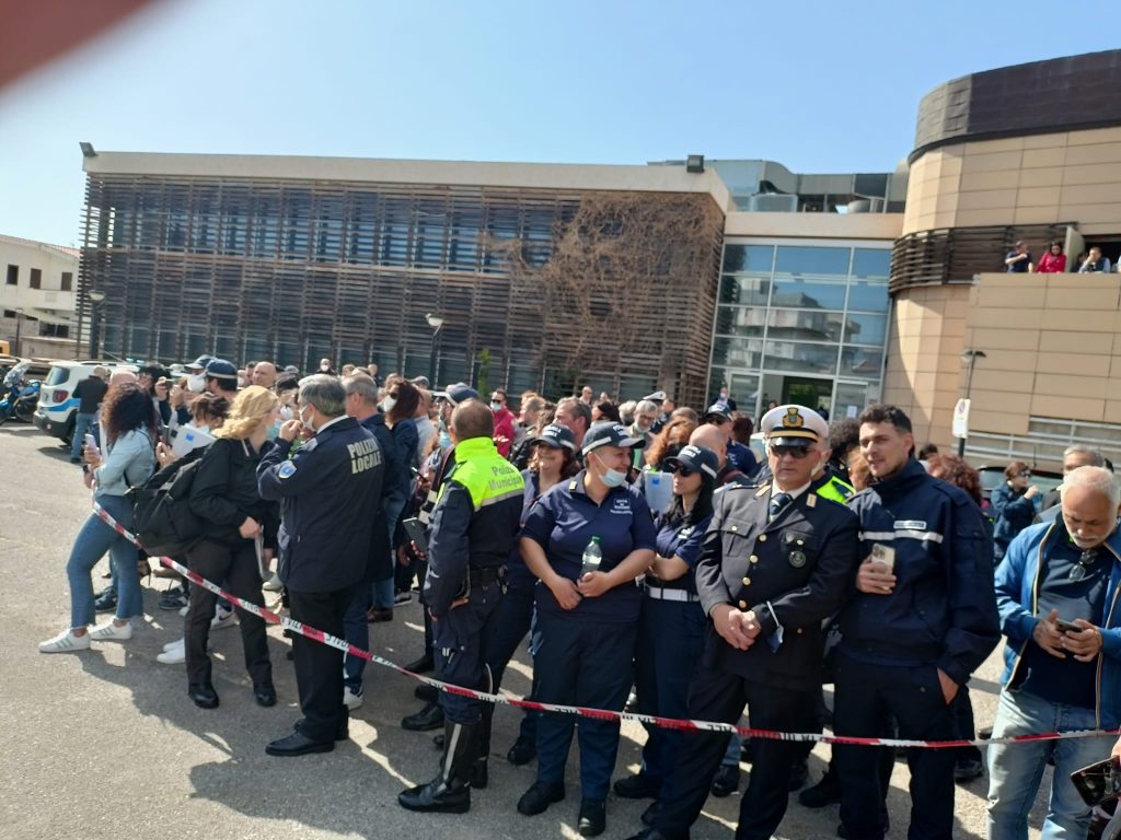 Simulazione incidente corso Polizia Locale Reggio Calabria