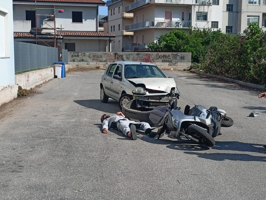 Simulazione incidente corso Polizia Locale Reggio Calabria