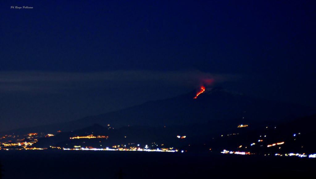 eruzione etna 14 maggio 2022 vista da sambatello