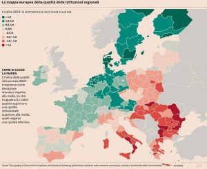 mappa europea della qualità delle istituzioni regionali