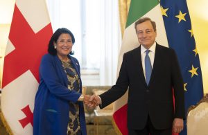 Mario Draghi e Salomé Zourabichvili