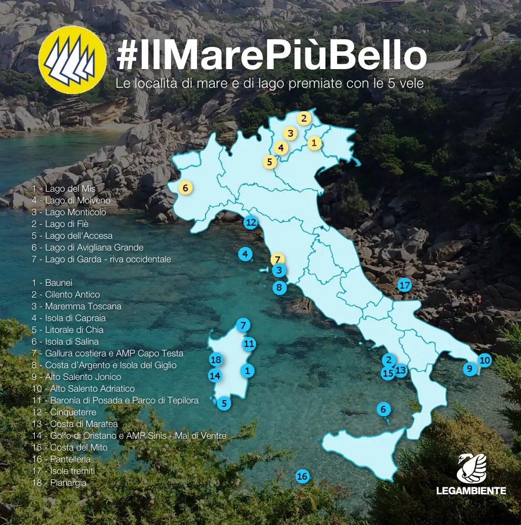 il mare più bello mappa