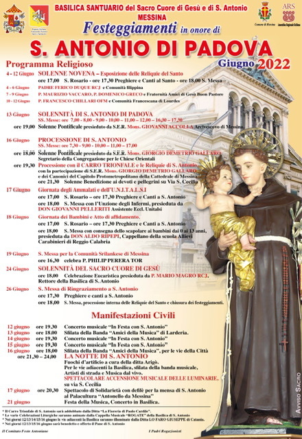 programma festa s. Antonio 2022