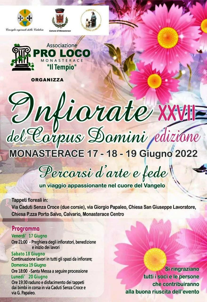 volantino infiorata monasterace