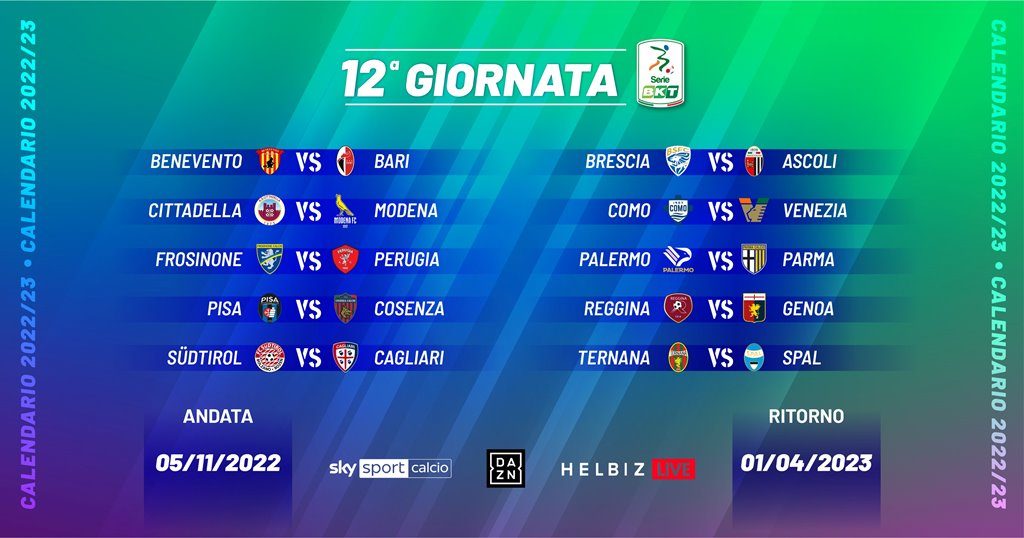 12 giornata serie b 2022 23