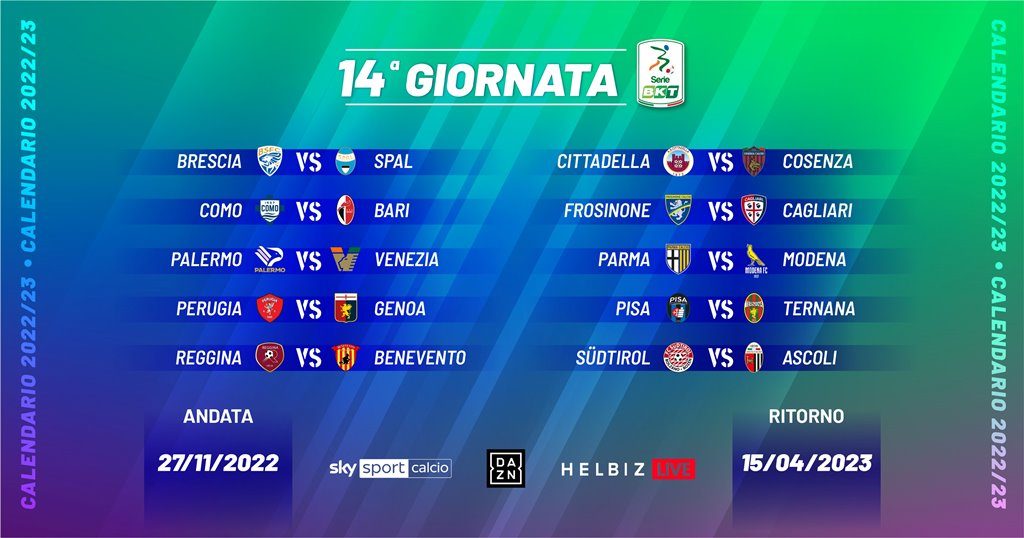 14 giornata serie b 2022 23