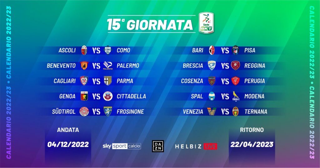 15 giornata serie b 2022 23