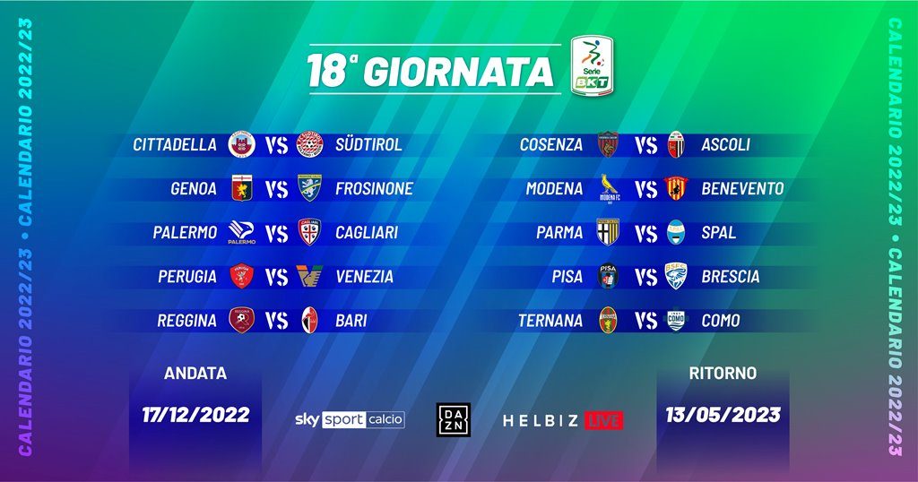 18 giornata serie b 2022 23