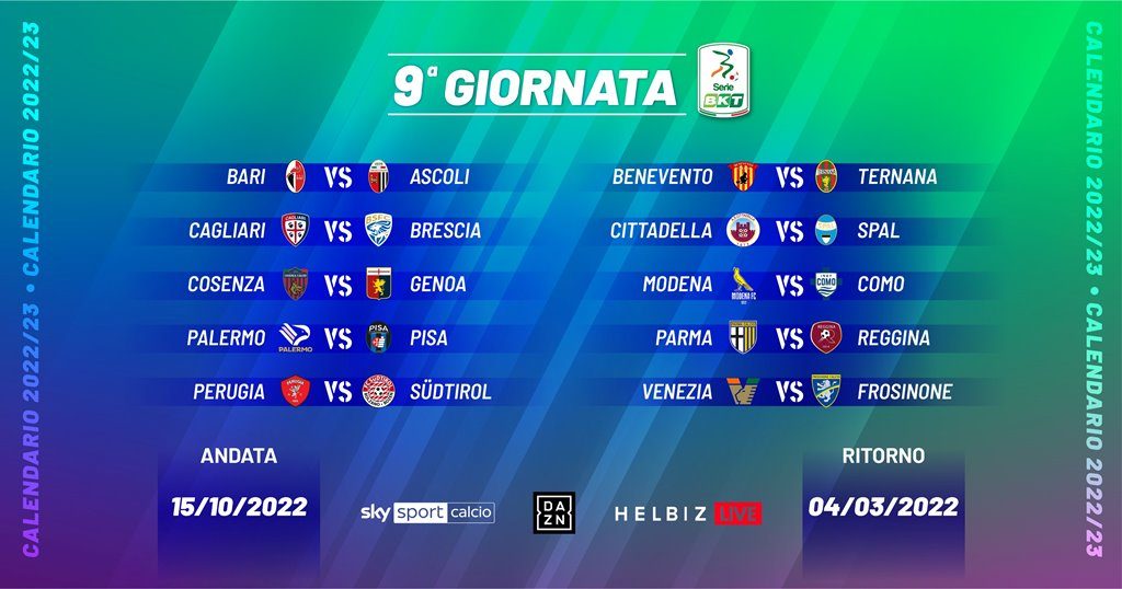 9 giornata serie b 2022 23