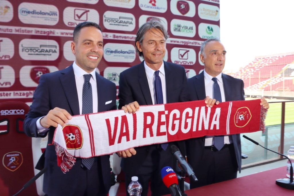 Conferenza presentazione Inzaghi-Reggina Saladini e Cardona
