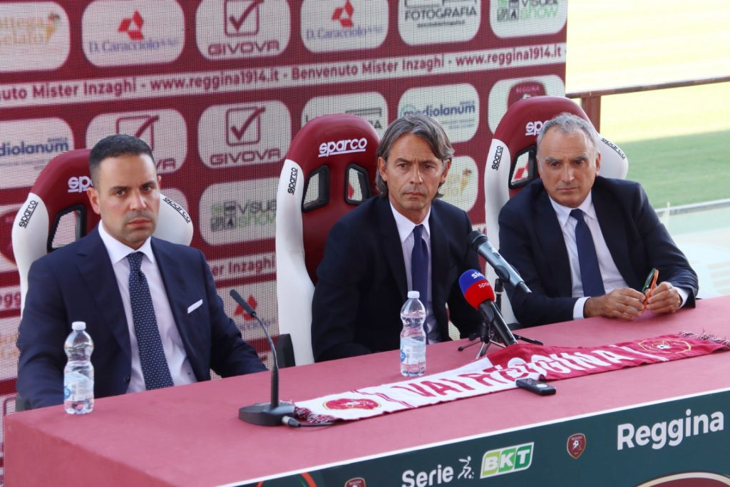 Conferenza presentazione Inzaghi-Reggina Saladini e Cardona