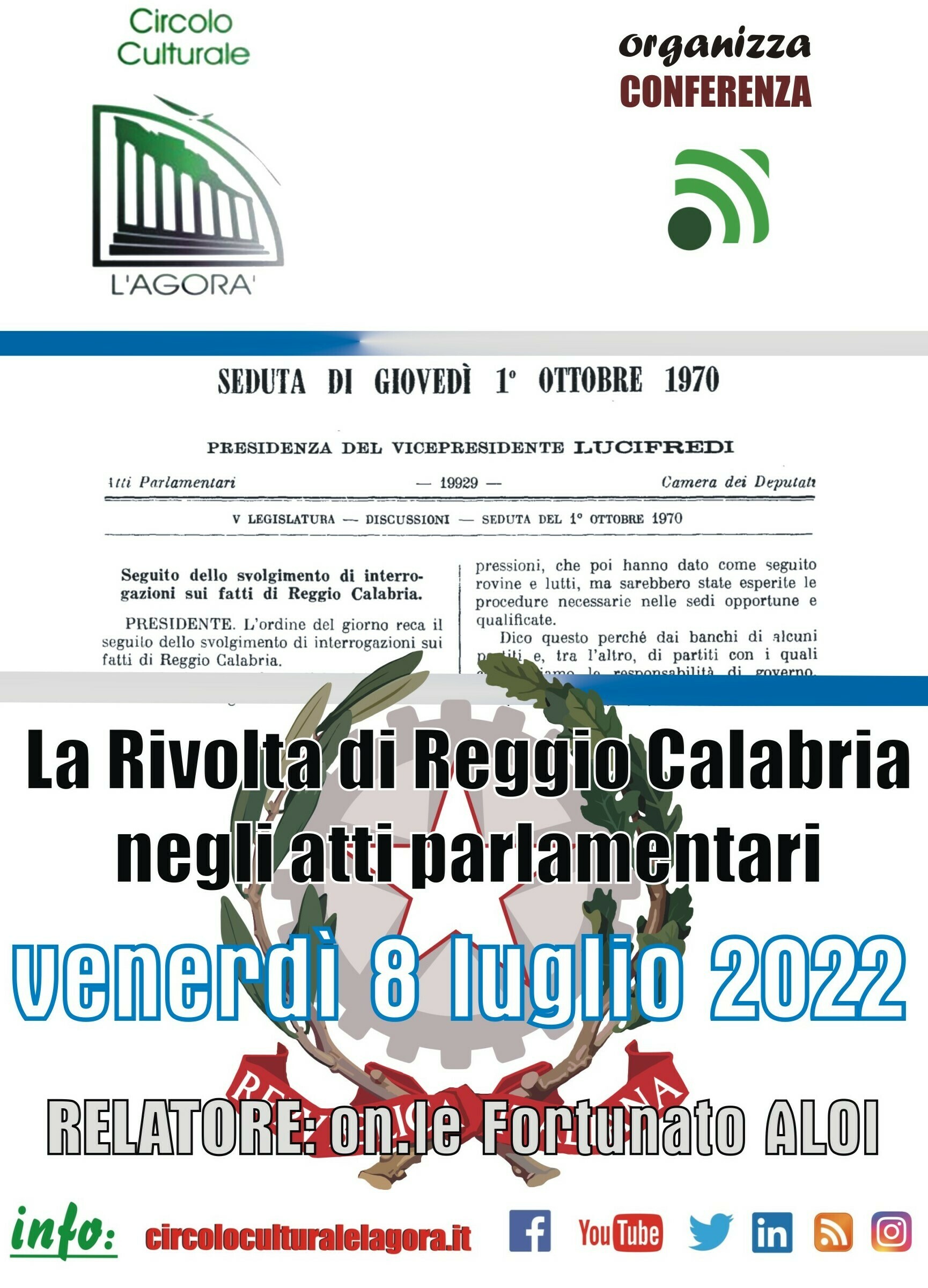 La Rivolta di Reggio Calabria negli atti parlamentari locandina