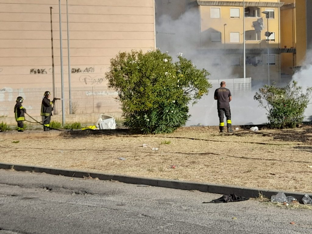incendio rifiuti arghillà