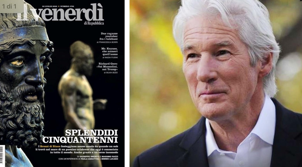 richard gere venerdì repubblica bronzi di riace