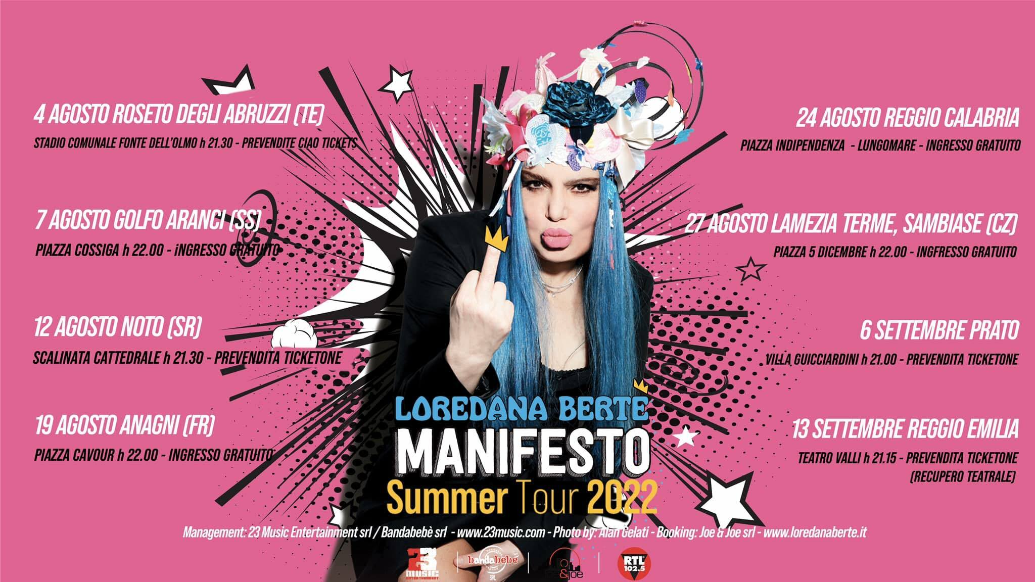 tour loredana bertè