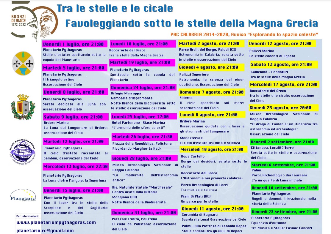 tra le stelle e le cicale favoleggiando sotto le stelle della magna grecia