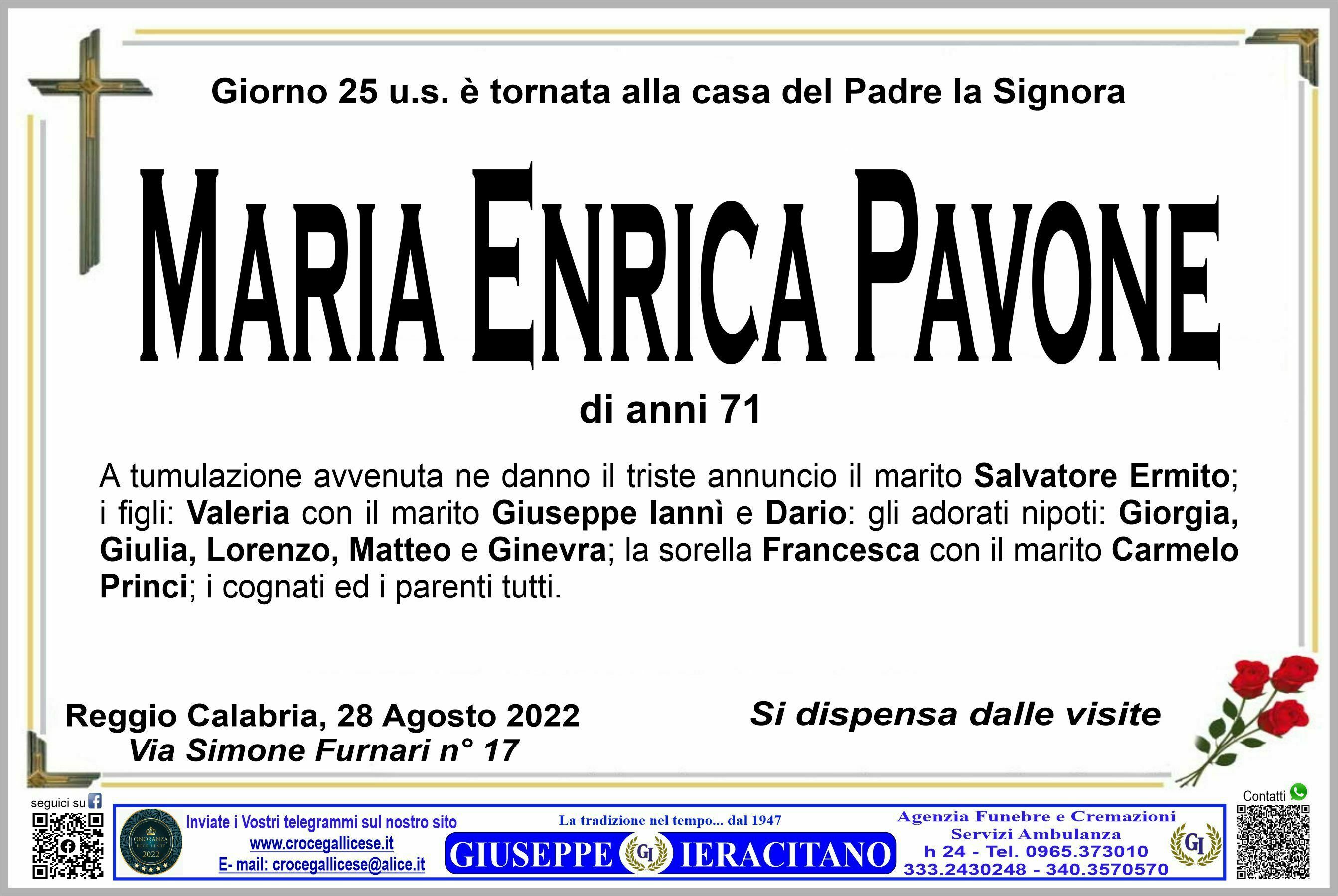 PAVONE MARIA ENRICA