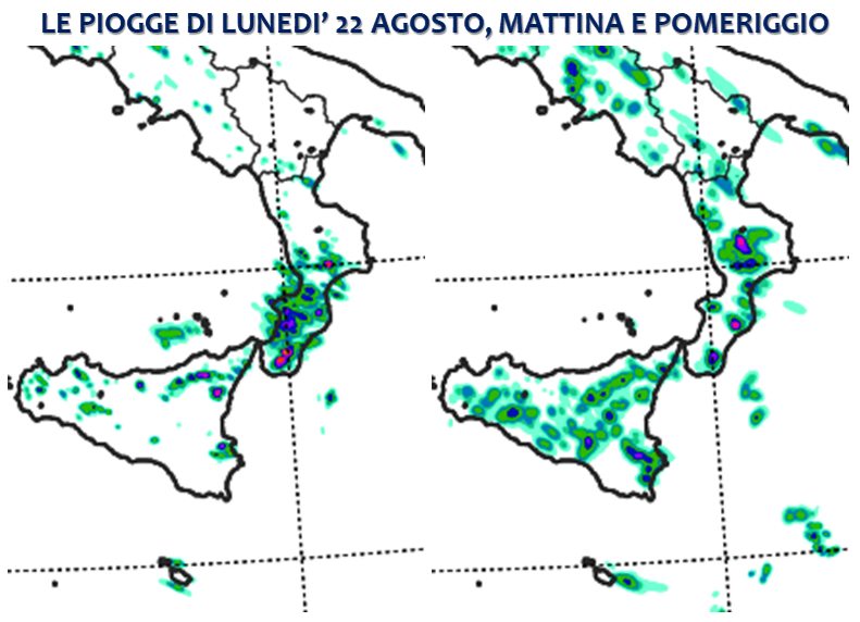 allerta meteo lunedì 22 agosto