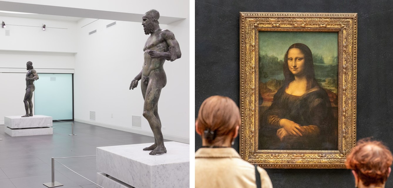 bronzi di riace gioconda