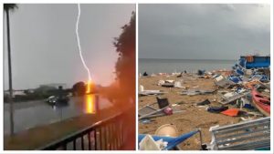 fulmine spiaggia