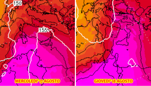 ondata di caldo sud italia 17 18 agosto 2022