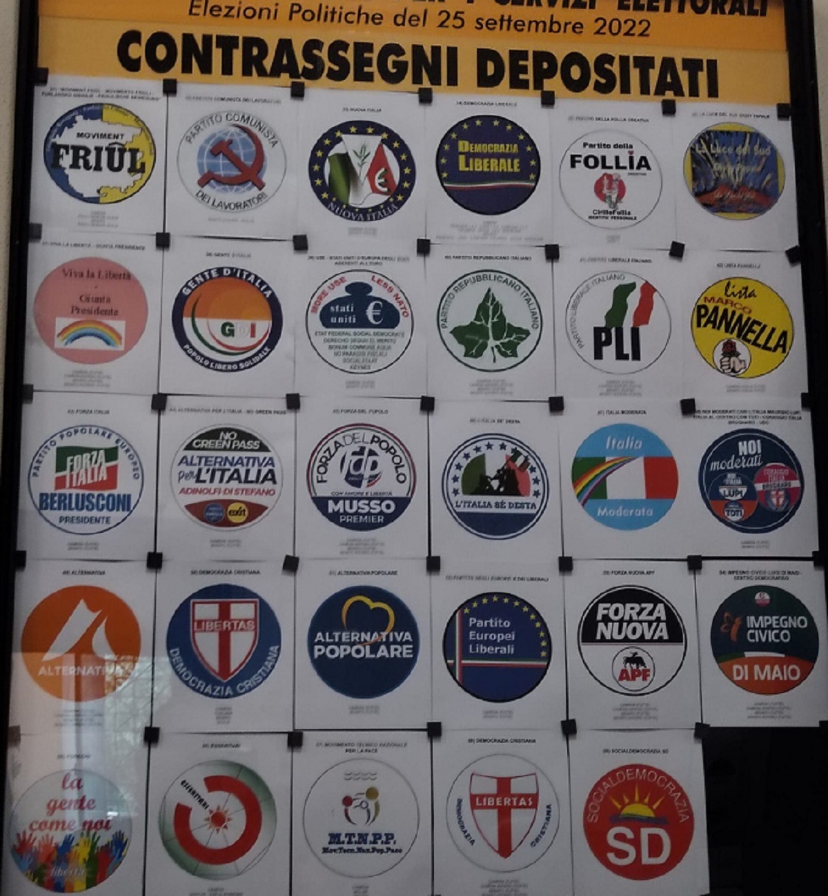 simboli depositati politiche 2022