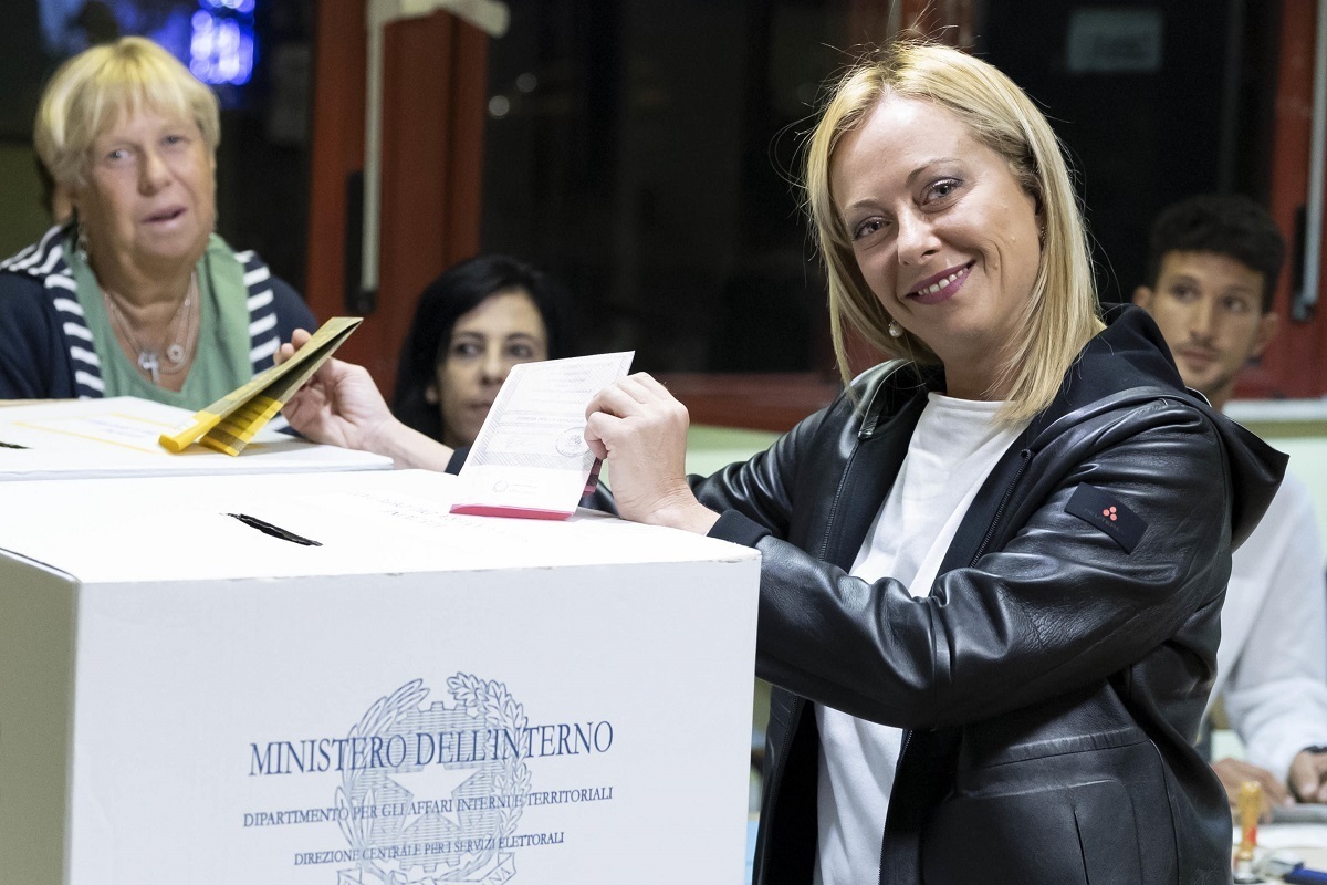 Elezioni: Giorgia Meloni vota a Roma