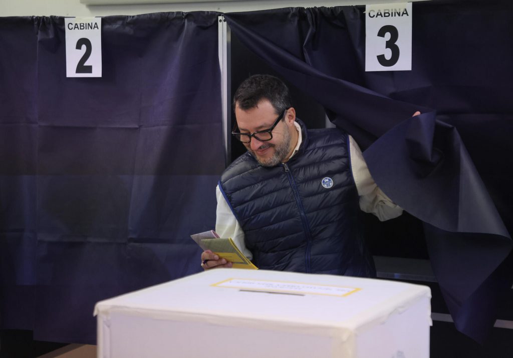Matteo Salvini voto Elezioni