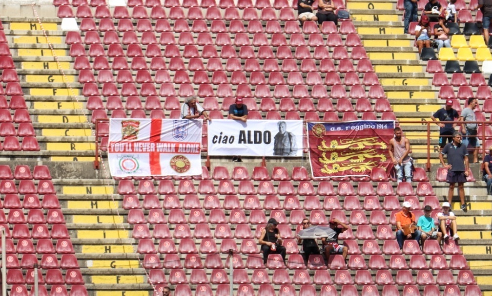 Reggina-Cittadella Curva Nord striscione Aldo Fiorenza