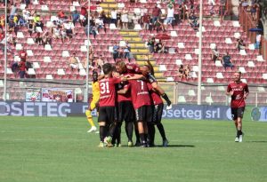 Reggina-Cittadella esultanza gol Fabbian