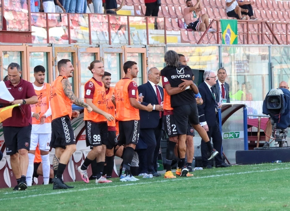 Reggina-Cittadella esultanza Inzaghi gol Fabbian
