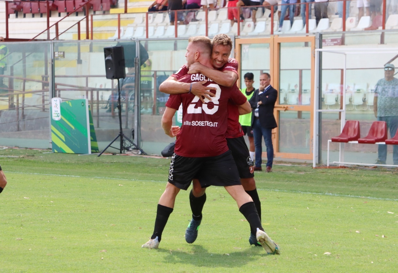 Reggina-Cittadella esultanza gol Gagliolo