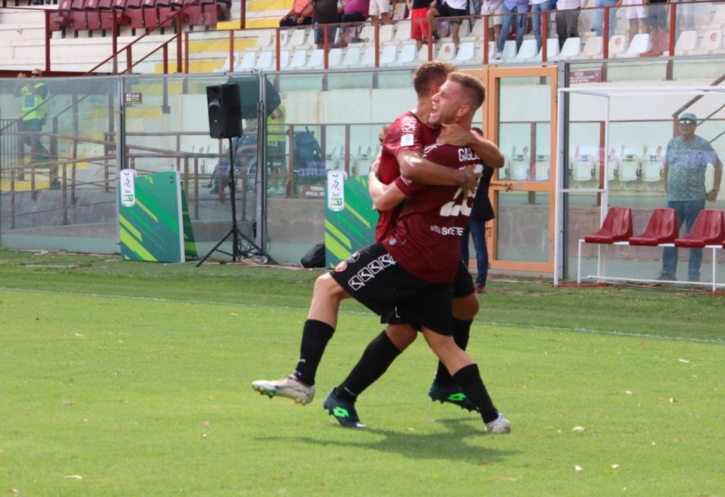 Reggina-Cittadella esultanza gol Gagliolo