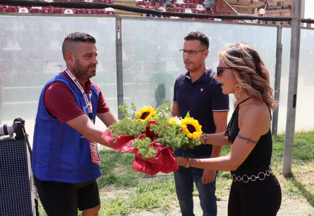 Reggina-Cittadella targa omaggio fotografo Fiorenza