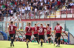 Reggina-Palermo Reggina-Palermo esultanza gol Fabbian
