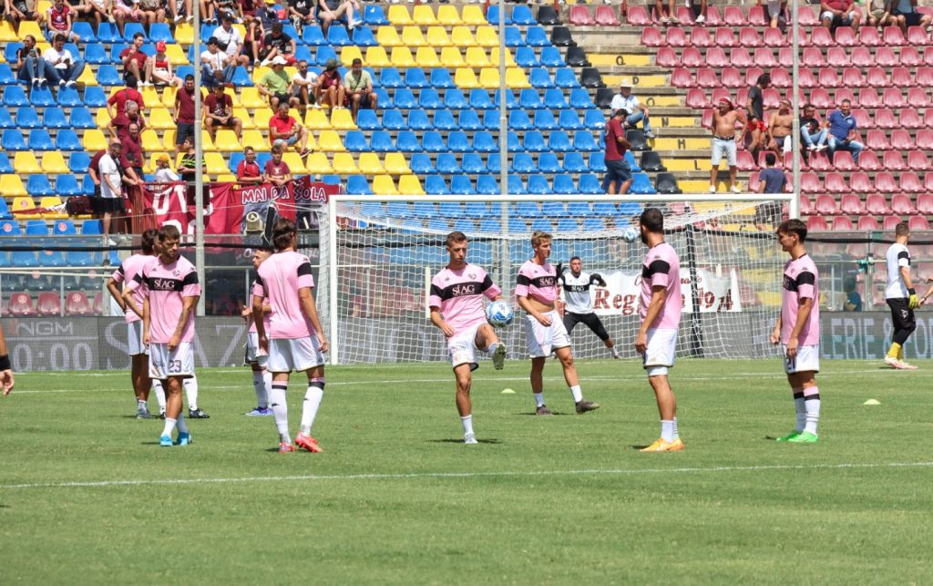 Reggina-Palermo riscaldamento