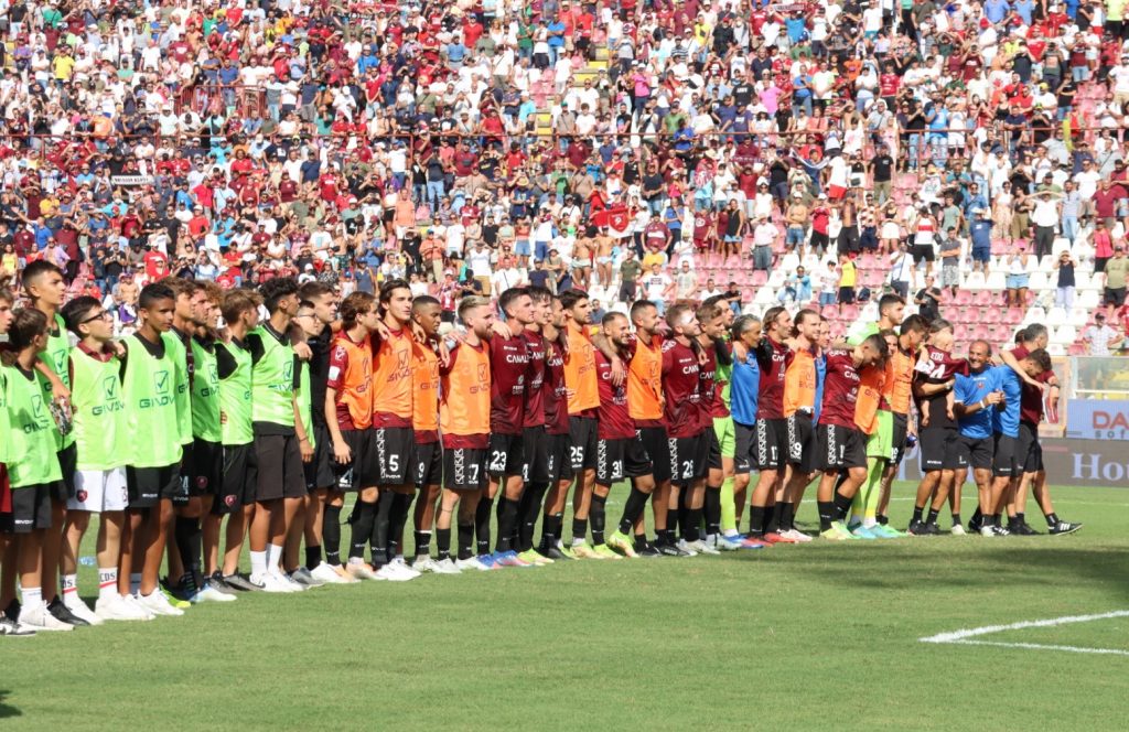 Reggina-Palermo festa coro finale